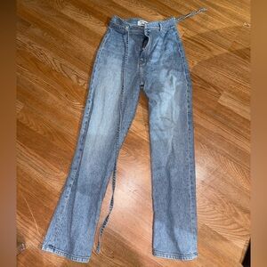 Reformation Light Blue Jeans With Jean Belt Size 28